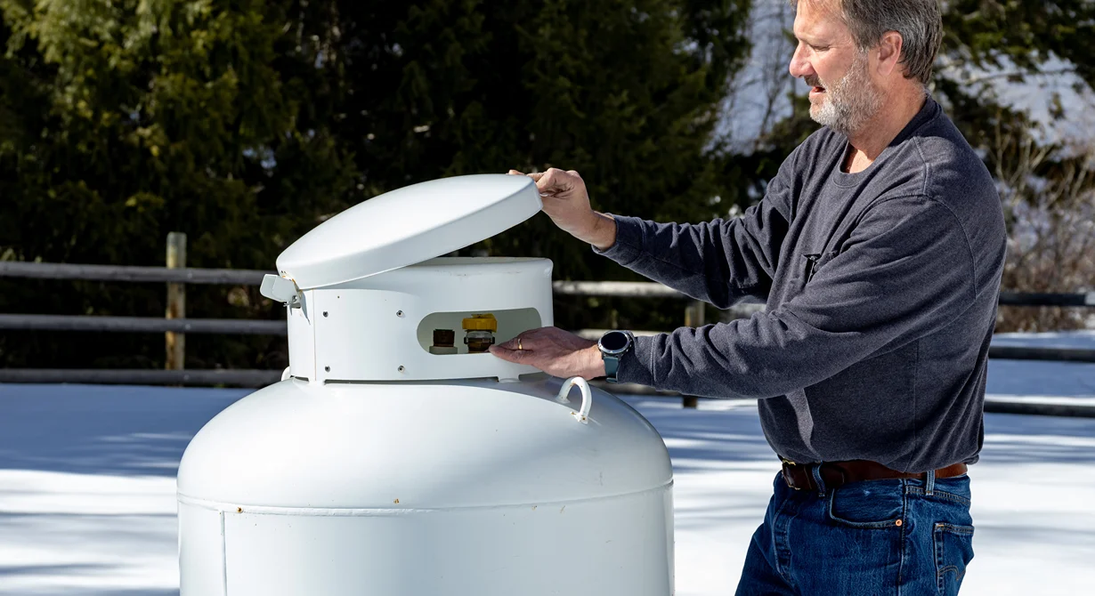 Checking Propane Gauge